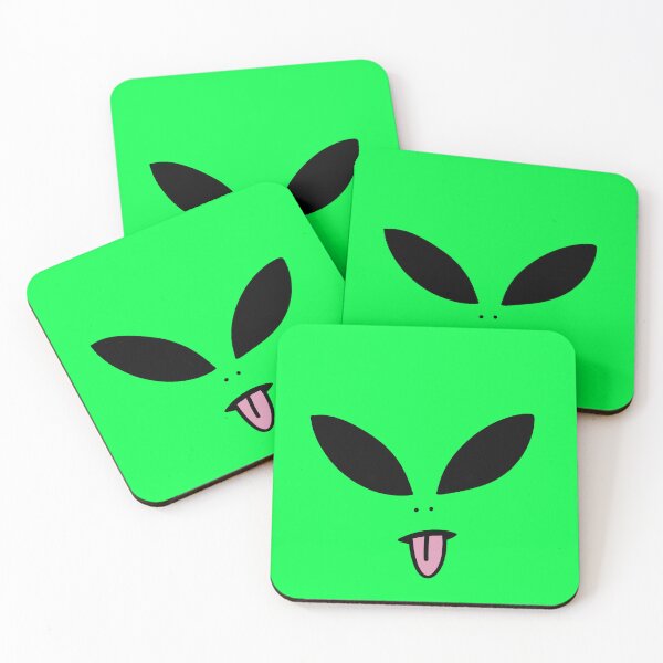Item preview, Alien head green face designed and sold by AreaStickers.