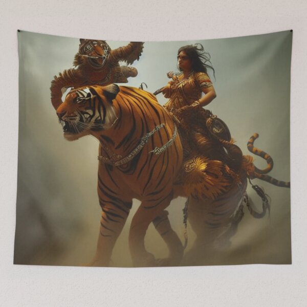 Item preview, Durga Riding into Battle designed and sold by Feychild333.