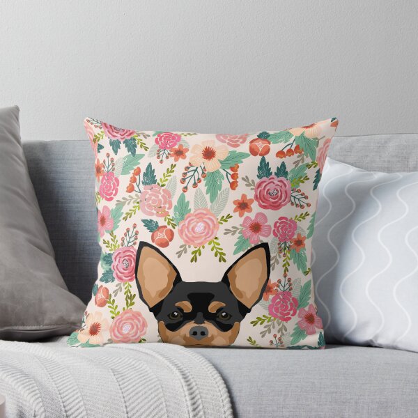Item preview, Chihuahua dog floral pet pure breed gifts for chihuahua black and tan designed and sold by PetFriendly.