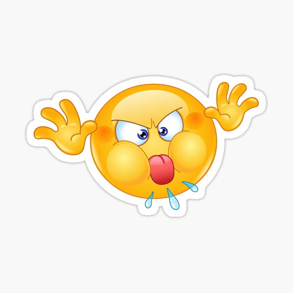 Artikel-Vorschau von Wütendes Emoticon mit herausgestreckter Zunge, designt und verkauft von Yael Weiss.