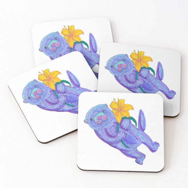 Item preview, Neon Baby Otter with Lily designed and sold by DaughertyDraws.