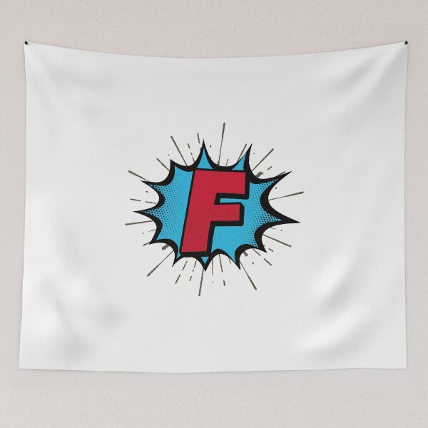 Item preview, Monogram F Cartoon Explosion Effect   designed and sold by simplymonogram.