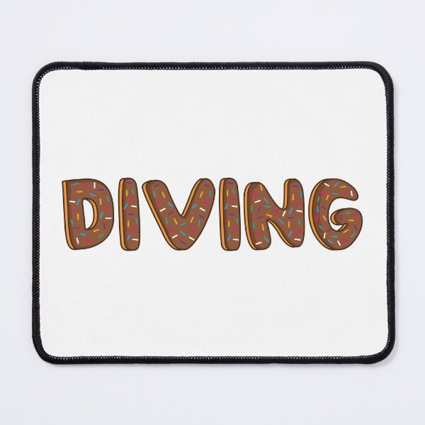 Item preview, Diving text Shaped Like Chocolate Donuts  designed and sold by DonutsWords.