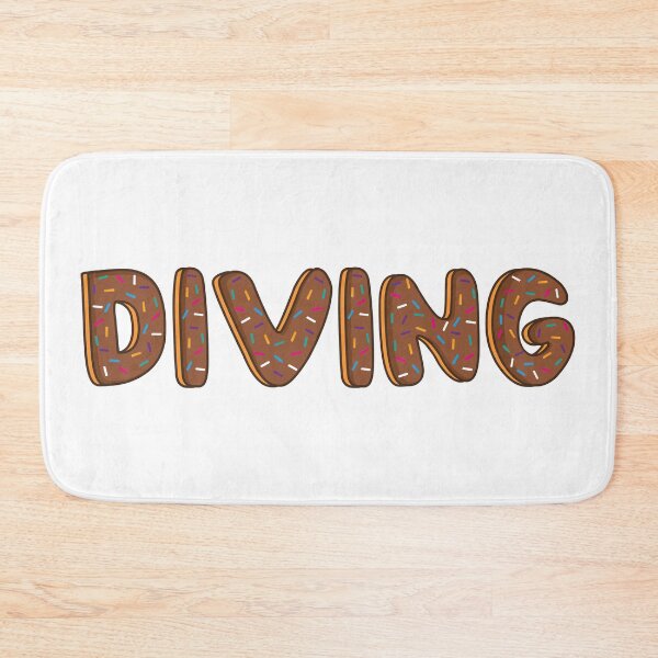 Item preview, Diving text Shaped Like Chocolate Donuts  designed and sold by DonutsWords.