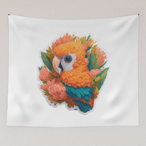 Item preview, DPrompt Design, T-Shirt, Funny Animal Shirt, Dad Gifts, Mom Gift, Their Gifts , Graphic Tee, Flowers, Macaw, Parrot designed and sold by DPrompt.