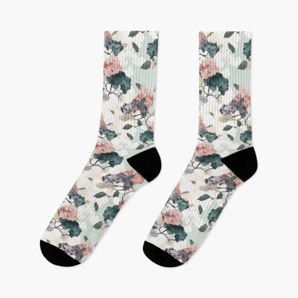 Item preview, Retro Cherry Blossom & Fiddle Leaf Fig Pattern | Vintage-Style Home Decor designed and sold by Retro-ArtDeco.