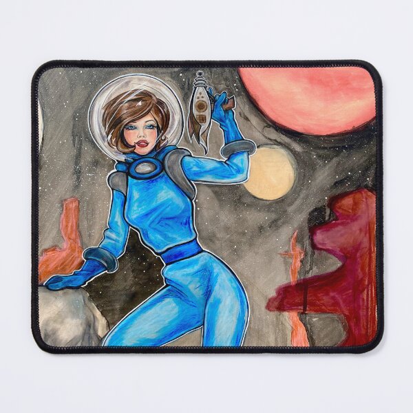 Item preview, Raygun Rocket Girl designed and sold by Rebecca Lesny.