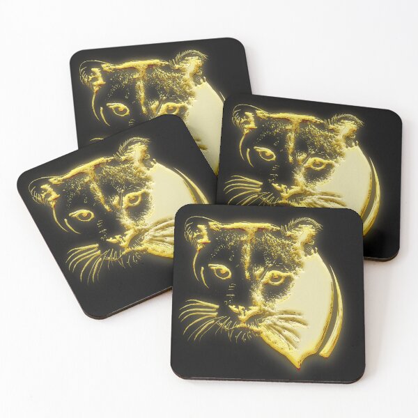 Artikelvorschau, Porträt des Puma 3D-Goldkunst | Porträt des Puma-T-Shirts entworfen und verkauft von KARTICK DUTTA.