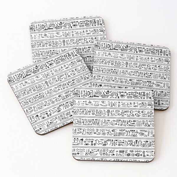 Item preview, Egyptian hand drawn mystery hieroglyphs childish seamless pattern designed and sold by essskina.