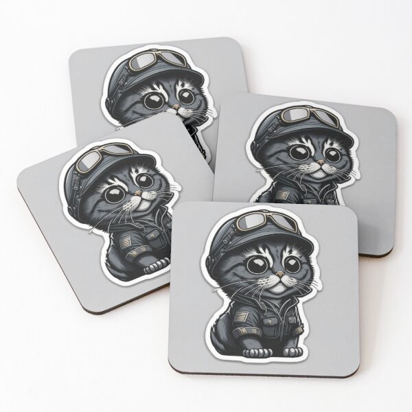 Item preview, Cute Animal Sticker - Cat pilot! designed and sold by ROBIN MACGREGOR.