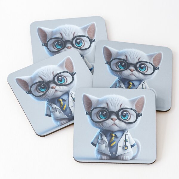 Item preview, Cute Animal Sticker - Cat Doctor! designed and sold by ROBIN MACGREGOR.