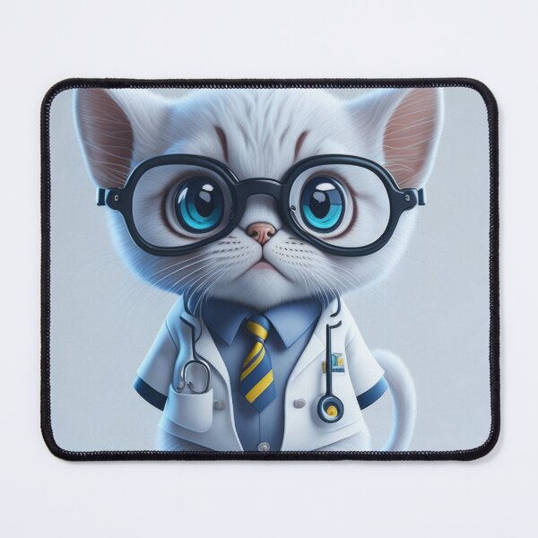 Item preview, Cute Animal Sticker - Cat Doctor! designed and sold by ROBIN MACGREGOR.