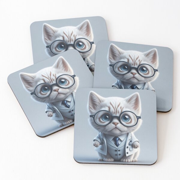Item preview, Cute Animal Sticker - Cat Doctor! designed and sold by ROBIN MACGREGOR.