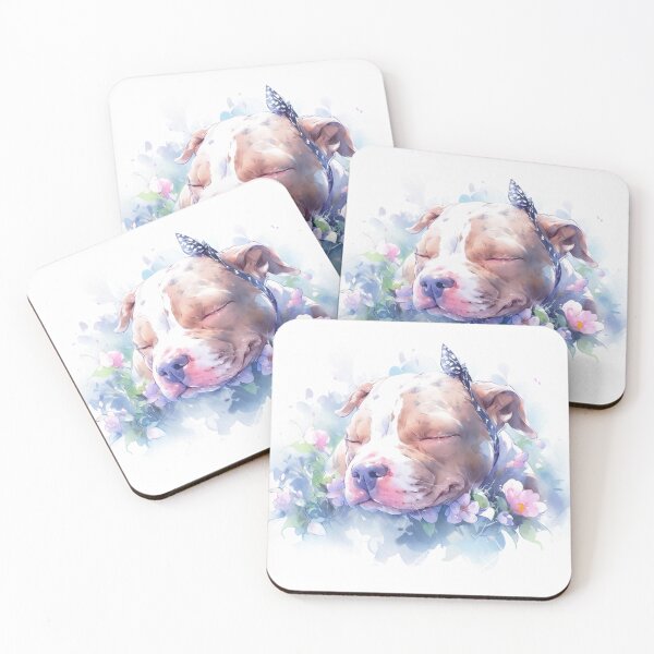 Aperçu de l'œuvre Aquarelle Pit Bull créée et vendue par Nocturne Paws.