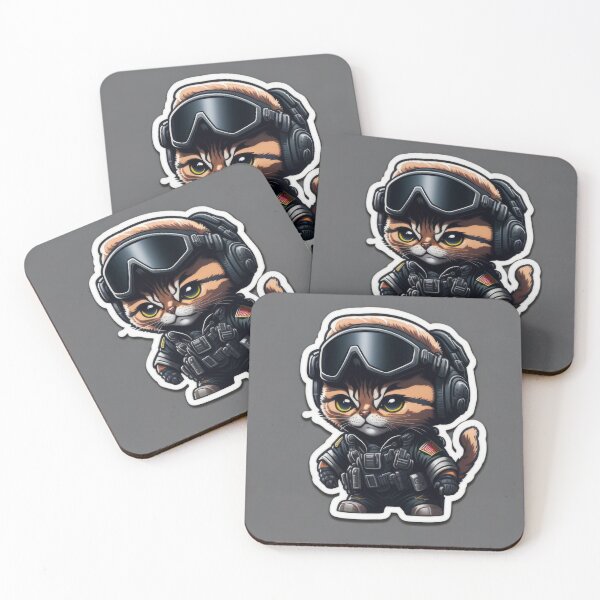 Item preview, Cute Animal Sticker - Cat Fighter Pilot! designed and sold by ROBIN MACGREGOR.
