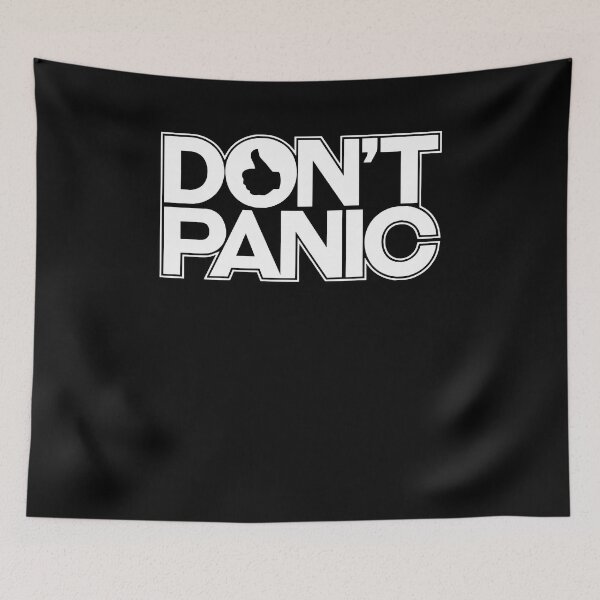 Item preview, Don't Panic inspired by Hitchhiker's Guide To The Galaxy designed and sold by BoedigheimerRin.