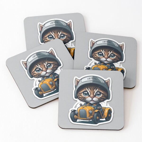 Item preview, Cute Animal Sticker - Cat Racer! designed and sold by ROBIN MACGREGOR.
