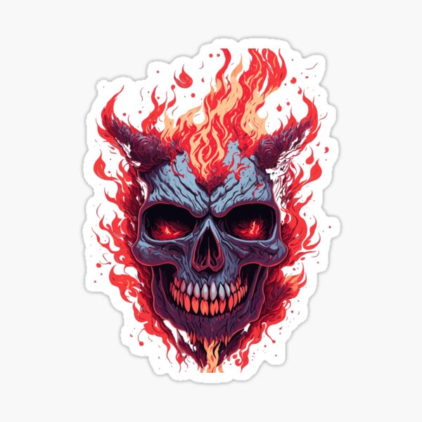Item preview, DPrompt Design, T-Shirt, Funny Shirt, Dad Gifts, Mom Gift, Their Gifts , Graphic Tee, Cute Fire Skull designed and sold by DPrompt.