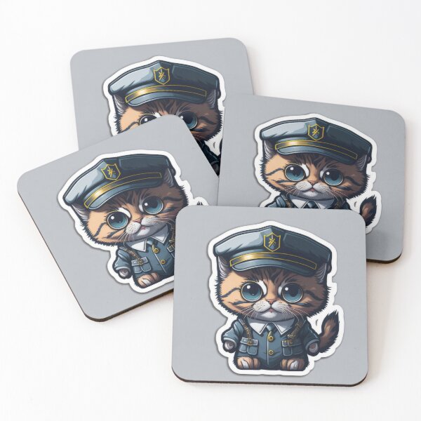 Item preview, Cute Animal Sticker - Cat Mailman! designed and sold by ROBIN MACGREGOR.