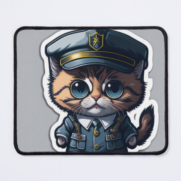 Item preview, Cute Animal Sticker - Cat Mailman! designed and sold by ROBIN MACGREGOR.