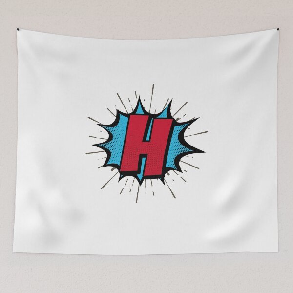 Item preview, Monogram H Cartoon Explosion Effect   designed and sold by simplymonogram.
