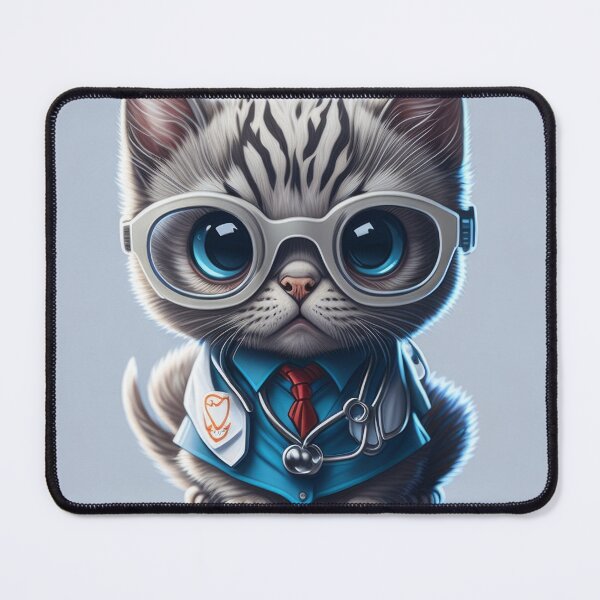 Item preview, Cute Animal Sticker - Cat Doctor! designed and sold by ROBIN MACGREGOR.