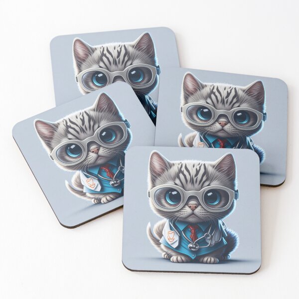 Item preview, Cute Animal Sticker - Cat Doctor! designed and sold by ROBIN MACGREGOR.