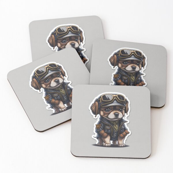 Item preview, Cute Animal Sticker - Dog Fighter Pilot! designed and sold by ROBIN MACGREGOR.