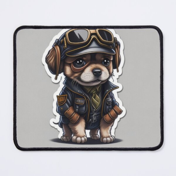 Item preview, Cute Animal Sticker - Dog Fighter Pilot! designed and sold by ROBIN MACGREGOR.
