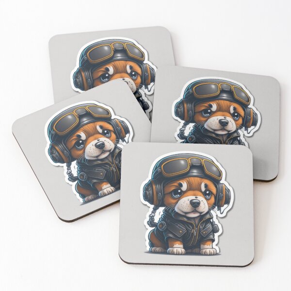 Item preview, Cute Animal Sticker - Dog Fighter Pilot! designed and sold by ROBIN MACGREGOR.