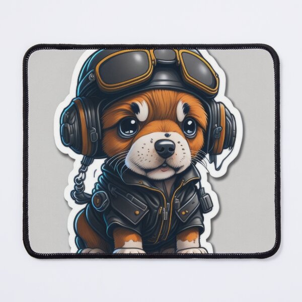 Item preview, Cute Animal Sticker - Dog Fighter Pilot! designed and sold by ROBIN MACGREGOR.