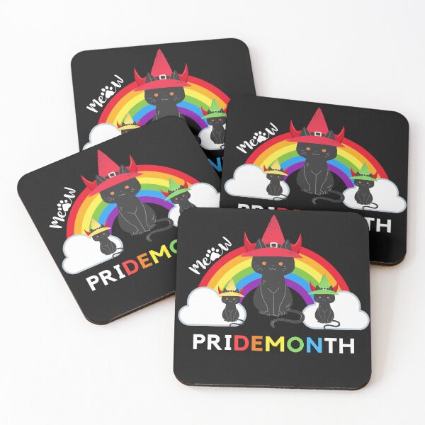 Item preview, Pride Month Demon Cat LGBT Over The Rainbow designed and sold by Freedesign-home.