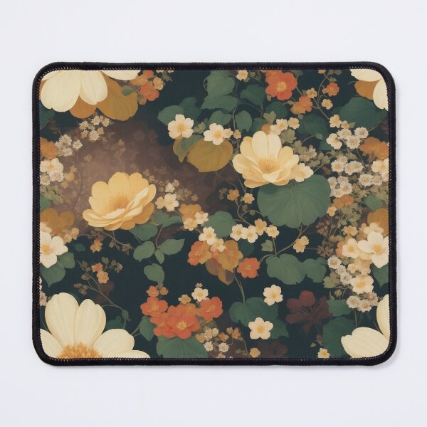 Item preview, Generated 70s Watercolor Tropical Flower and Leaf pattern  designed and sold by AiArtMerch.