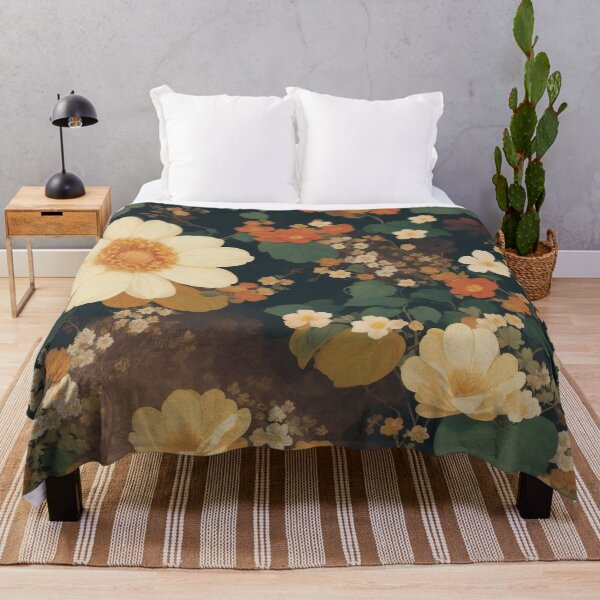 Item preview, Generated 70s Watercolor Tropical Flower and Leaf pattern  designed and sold by AiArtMerch.