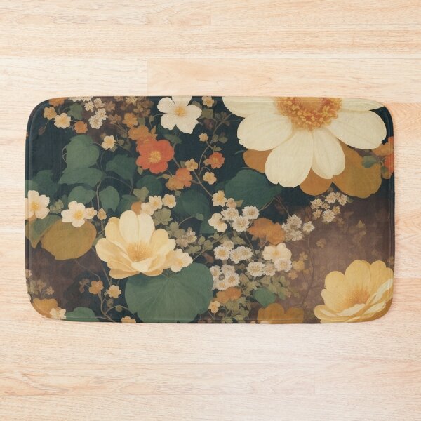 Item preview, Generated 70s Watercolor Tropical Flower and Leaf pattern  designed and sold by AiArtMerch.