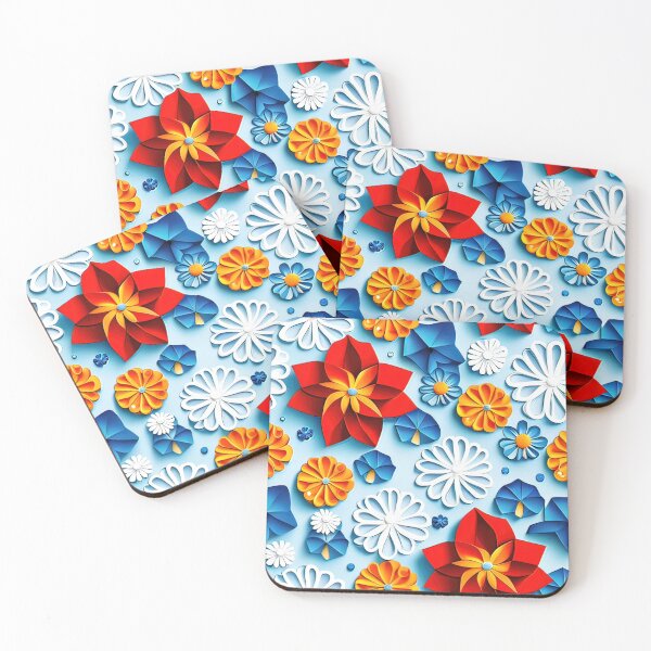 Item preview, Discover the Art of Paper Blooms: 3D Kirigami Flower Designs Seamless Vector Flowers Pattern - Premium Design designed and sold by Jisoo Flowers.