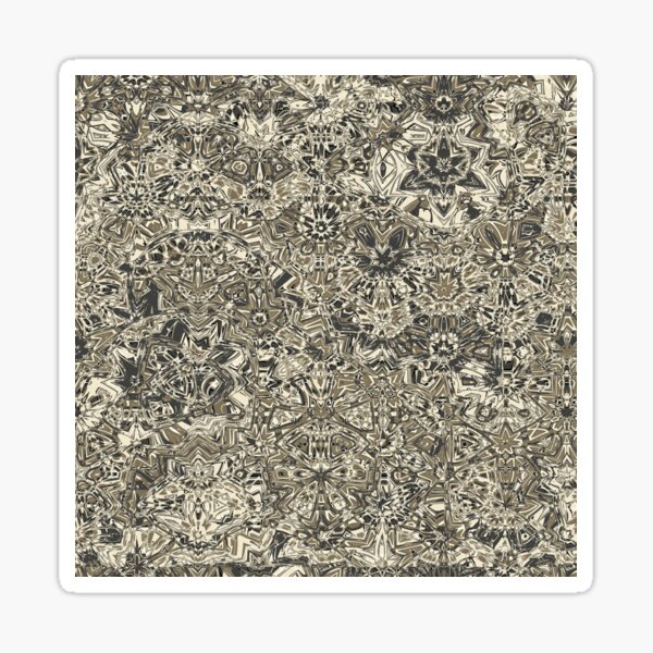 Artikel-Vorschau von Kaleidoscope Floral Seamless Pattern in Gold Black and Cream, designt und verkauft von Trevor Hirst.