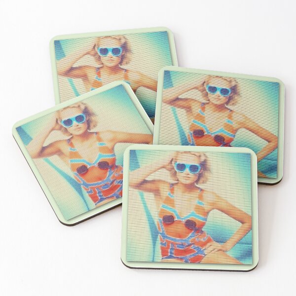 Item preview, Pixel art in a blaze of colour: The pixel girl in a bikini designed and sold by Markus Baron.