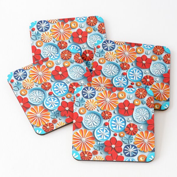 Item preview, Transform Your Space with Beautiful 3D Kirigami Flower Seamless Vector Flowers Pattern - Premium Design designed and sold by Jisoo Flowers.