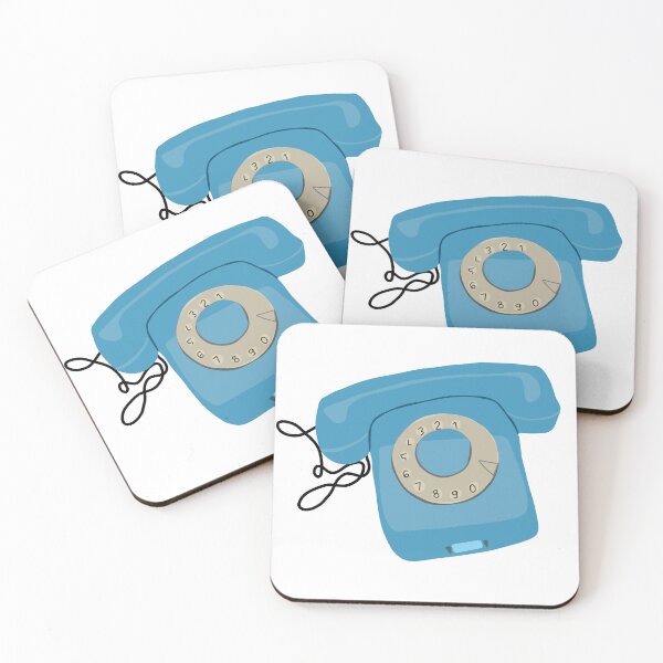 Item preview, Old School blue rotary dial retro phone- childhood nostalgia designed and sold by Cool Stuff Galore.