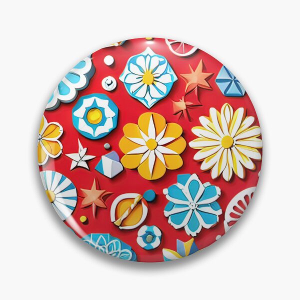 Item preview, Uniquely Crafted Floral Masterpieces: 3D Kirigami Designs Seamless Vector Flowers Pattern - Premium Design designed and sold by Jisoo Flowers.