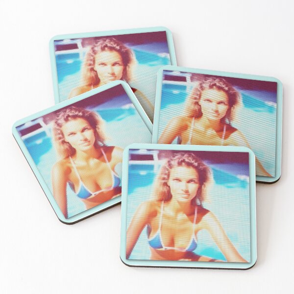 Item preview, Dreamy pixel world: The pixel girl on the beach designed and sold by Markus Baron.