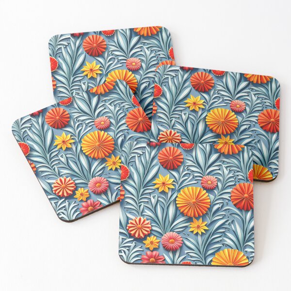 Item preview, Stunning Display with 3D Kirigami Flower Designs Seamless Vector Flowers Pattern - Premium Design designed and sold by Jisoo Flowers.