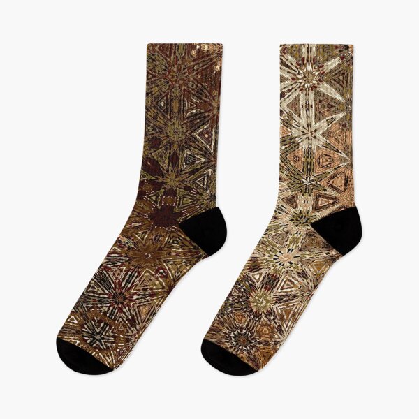 Item preview, Kaleidoscope Floral Seamless Pattern in Rich Shades of Brown and Cream designed and sold by Trevor Hirst.