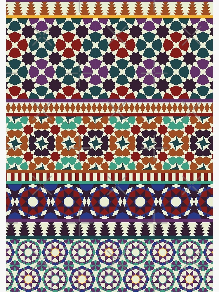 Alhambra Tessellations - red, blue and purple by Cecca-Designs