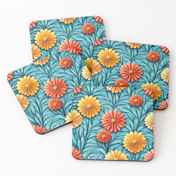 Item preview, Crafted with Precision: Top-rated 3D Kirigami Flower Designs Seamless Vector Flowers Pattern - Premium Design designed and sold by Jisoo Flowers.
