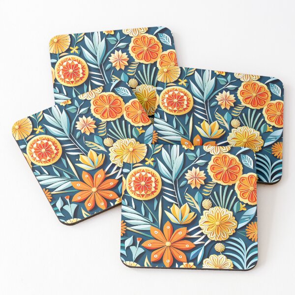 Item preview, Stunning Floral Décor: Explore the World of 3D Kirigami Art Seamless Vector Flowers Pattern - Premium Design designed and sold by Jisoo Flowers.