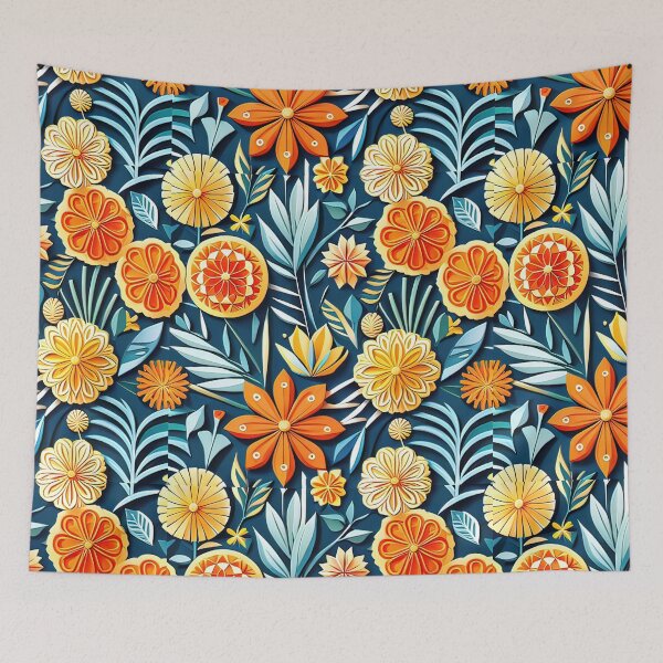 Item preview, Stunning Floral Décor: Explore the World of 3D Kirigami Art Seamless Vector Flowers Pattern - Premium Design designed and sold by Jisoo Flowers.