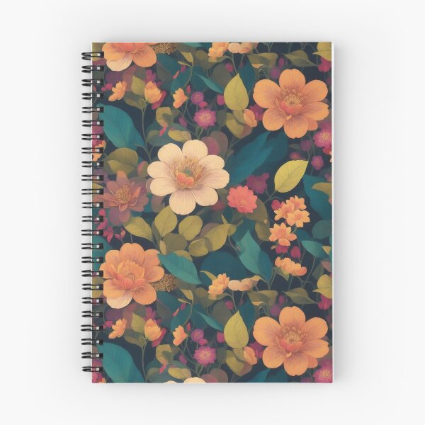Item preview, Generated 70s Watercolor Tropical Flower and Leaf pattern  designed and sold by AiArtMerch.