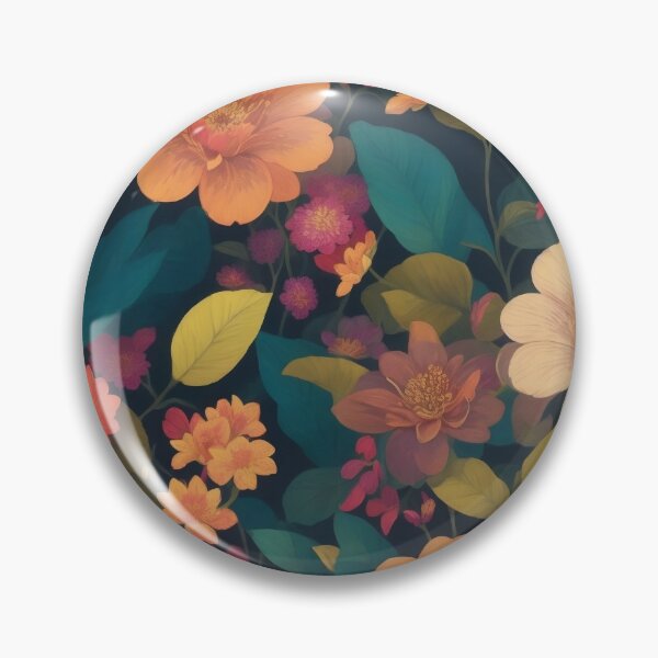 Item preview, Generated 70s Watercolor Tropical Flower and Leaf pattern  designed and sold by AiArtMerch.